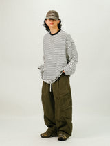 TE Vintage Washing Cargo Banding Pants