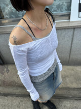シン&スリムVネックロングスリーブTシャツ