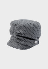 SOFIA CAP (POLKA DOT GREY)
