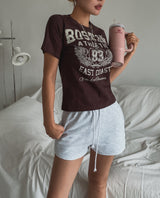 93 プリンティドスリム半袖Tシャツ
