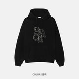 Denim stage fleece hoodie