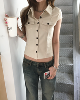 Lowrise tan straight denim pants