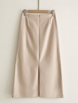 Shui Cut Brushed H-line Long Skirt