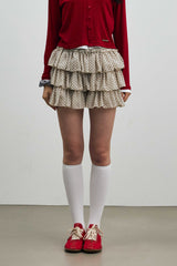 MINI HEART CANCAN SKIRT PANTS / BEIGE