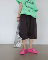 4 color banding harem baggy Aladdin half-length shorts