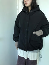 マットスナップフーディドパッディドジャケット (2 Colors)