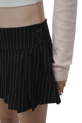 Canelé fake pocket skirt, Black