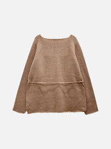 [Guest Look] Latte Boat Neck Loose Fit Long Knit (4c)
