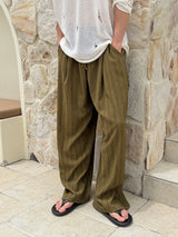 Summer stripe pleats pants(4color)