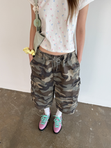 zipper bermuda cargo pants 