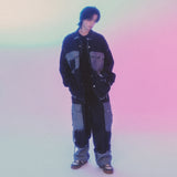 grunge roll-up denim pants_blue