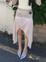 Angel Drape Unbal Long Skirt