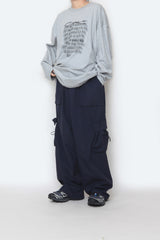 string pocket nylon pants