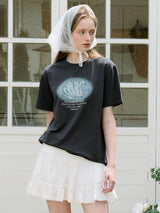 スワングラフィックTシャツ チャコール