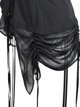 CURVED ZIP-UP SHIRT WITH LAYER . COOL BLACK