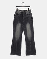 [MADE] Ruhe Incision Pocket Denim Washed Semi Bootcut Long Pants
