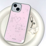 Key Charms SET) Lovely Angel Kitten MagSafe iPhone Case 