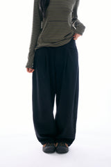 Oberon pintuck balloon denim pants