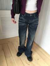 エルマーローブーツカットデニムパンツ