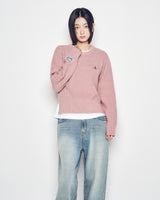 25FW WOMAN Aシンボルニット ピンク
