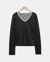 ヒア フローラル ロングスリーブ Tシャツ