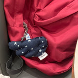 Flying Denim Star Keyring