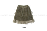 SHEER TIERED MIDI SKIRT