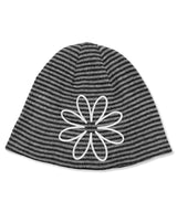 Reflective Teen Stripe Daisy Beanie_Charcoal