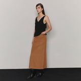 Cashmere Maxi Skirt _ Camel