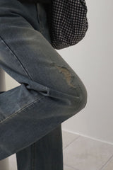 [MADE] Roxy, damaged semi-flared denim pants