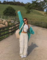 Summer Turf Pigment Net Cardigan