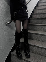 rivet unique skirt pants (2color)