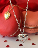 Rope Bezel Heart 925 Silver Necklace N036-02H