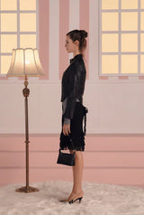 Bella leather jacket - black