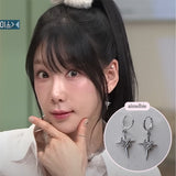 [SNSD Taeyeon Piercing] Love Planet Huggies Piercing - Silver Color