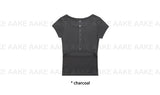 BACK BUTTON SLIT TEE