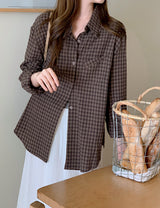 #Classic Unique Pocket Check Overfit Shirt (3color)