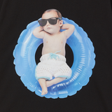 25SS ベイビーフェイスチューブボーイスリーブTシャツ ブラック