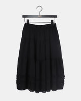 Hetty Cancan シースルーフリルウエストバンドミディスカート