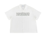 low-edge short-sleeved shirt (WHITE)