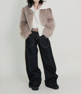 Angel Hairri Fur ボレロ ショートジャケット (Semi Cropped Jacket)