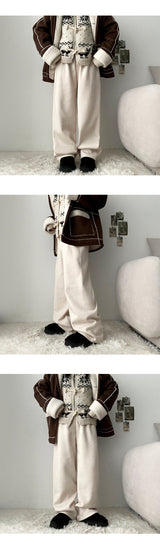 Bren ribbed fleece banding pants