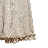 (2color) Line Flower Ruffle Hem Skirt