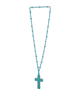 Mint Blue Antique Cross Necklace