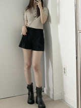 Loewe Ribbed Button Collar Short Sleeve Knit