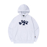 HANDLE EMBRODERY HALF LOGO HOODIE
 - WHITE
M/GREY