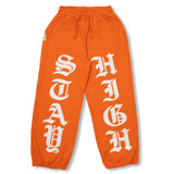 Stay High Wide Jogger Pants Black / Orange