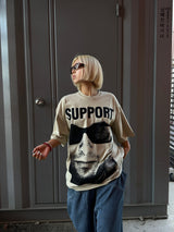 SUPORT グラフィックオーバーサイズTシャツ