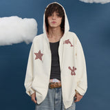Star Dolphin Check Applique Hood Zip Up