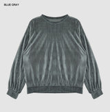 Glitter ribbed velvet top